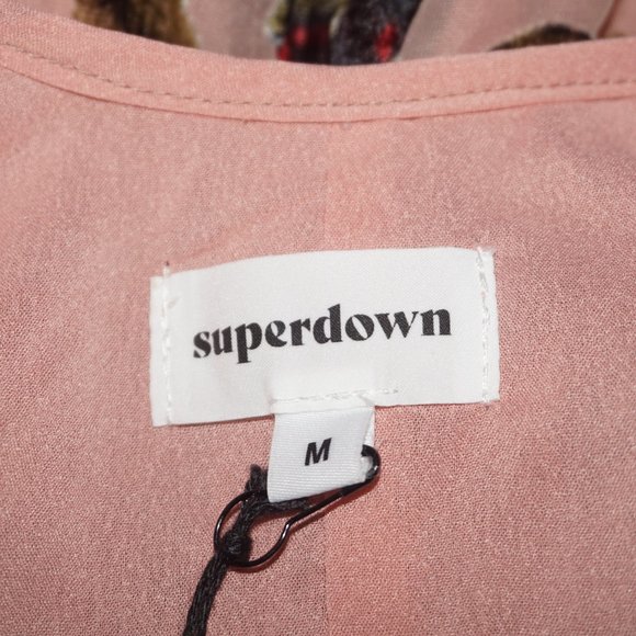 Revolve Superdown Adonia Rose Velvet Floral Mini Dress - Picture 7 of 12